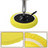 4 Pack, Dia.11-14", UXcell Round Bar Stool Covers - Elastic Bands "Chair Cushions Slipcovers - Lemon Yellow