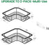 QHMCHLDZ 2 Pack Adhesive Shower Caddy, Corner Bath Organizer, Rustproof Stainless Steel Shower Shelves with Large