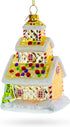 Gingerbread House with Candy Canes, Blown Glass Christmas Ornament
