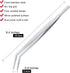 MSY BIGSUNNY Professional Chef Kitchen Cooking Precision Tweezers, Culinary Curved Tip Tongs for Baking
