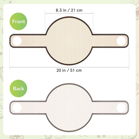 Glass Fiber Baking Mats for Oven, Non-Stick Dough Bread Sling Baking Mat with Long Handles for Transfer