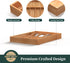 Bamboo Silverware Organizer, Kitchen Drawer Utensil Holder, Cutlery Tray with Grooved Drawer Dividers
