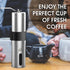 Manual Coffee Grinder — Stainless Steel Conical Burr Coffee Bean Grinder with Hand Crank, 18 Adjustable Settings