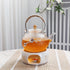 Bamboo's Grocery LoKii 6 Inches Ceramic Teapot Warmer with Cork Cushion, Teapot Heater, Tea Light Warmer, Suitable