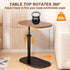 360 Swivel/180 Small End Table for Couch, Flip-Over Panel/Adjustable Height Design C-Shaped TV Tray Table Couch Tables