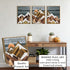 12" Lx16 Set 3 Framed Mountain Wall Art Boho Mountain Wall Decor Modern Nature Artwork W of for Living Room Bedroom