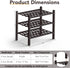 3 Closet,Hallway,Entryway,Small 18"x11"x17" Haddockway Small Tier Bamboo Shoe Rack Storage Organizer, Multifunctional