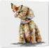 24"x24" SEVEN WALL ARTS Dog Canvas Wall Art Colorful Animal Picture Pet Puppy Butterfly Alighted on Dog Paintings