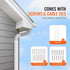 VEVOR Mini Split Line Set Cover, 3-inch W 17.6Ft L, PVC Decorative Pipe Line Cover for Air Conditioner