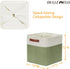 DULLEMELO Storage Basket, Linen Closet Organizers and Storage Baskets for Home Office, 4 Pack (12" White & Green)