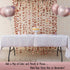 2 Pack Rose Gold Disposable Table Cloths, Plastic Table Cover for Birthday Baby Shower Rectangle Tables 54 x 108 in.