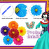 36 Pcs Colorful Mexican Paper Flowers for Floral Party Backdrop Wedding Birthday Craft, 6" 8" 10"