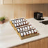 Drawer,4Pcs Size:18.9" 9.5" 1.8" WodGod Bamboo Spice Rack For Tier Stackable Seasoning Storage Organizer Insert