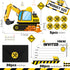 30 Sets Construction Excavator Birthday Party Invitations Cards with Envelopes Stickers Construction Themed Invitations