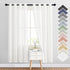 NICETOWN Semi Sheer Linen Curtains, Grommet Casual Window Treatment, 72" Long, Ivory, 1 Panel = 52" W, Sold by 2