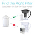 Santevia Water Filter Pitcher Replacement Filter, Single, Compatible with Classic Pitchers, Alkaline