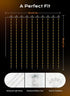 180 70 Inch 8 Brightown LED Shower Curtain Lights, Warm White Fairy Lights Battery Operated String Lights, Modes