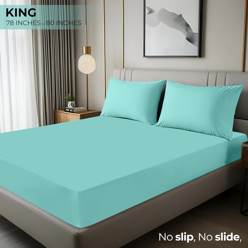 Utopia Bedding King Fitted Sheet - Deep Pocket Bottom Sheet - Soft Microfiber, Shrinkage and Fade Resistant - 1 Fitted