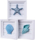 LODOCAVE 3D Art Beach Wall Decor - Coastal Decor Sets for Bedroom, Bathroom, Living Room