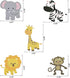 Konsait Jungle Animal Hanging Swirl Decoration, 30 Pack Safari Theme Zoo Swirls for Birthday Party Decor