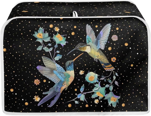 Toaster Cover for 2 Slice Bread Toaster Oven, Waterproof Dustproof Cover for Kitchen Accessories, Birds Floral Print