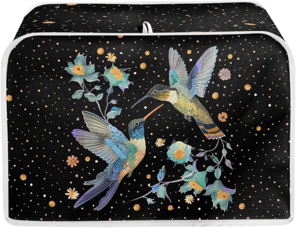 Toaster Cover for 2 Slice Bread Toaster Oven, Waterproof Dustproof Cover for Kitchen Accessories, Birds Floral Print