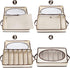 Flatware Utensil Storage Case Box, 6 Adjustable Compartment Organizer with Zipper Lid and Handles for Spoon, Fork,