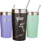 Healthy Human 20oz Stainless Steel Tumbler with Straw & Lid - Eco-Friendly Travel Cup, Black Onyx