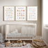Pennclys 12x16 Inch Set 3 Kids Playroom Wall Art Decor Nursery ABC Alphabet Poster Play Room Canvas Wall Decor Toddler