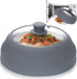 Magnetic Collapsible Microwave Cover, Large 11.8" Tempered Glass & Silicone Lid, Heat Resistant Splatter Guard