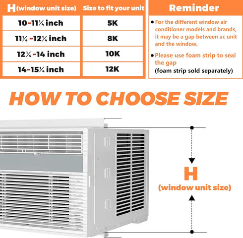 GCGOODS Window Air Conditioner Side Panels with Frame, Adjustable Kit for 8,000 BTU Units