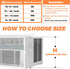 GCGOODS Window Air Conditioner Side Panels with Frame, Adjustable Kit for 8,000 BTU Units