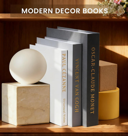 hongqu us Set 3 Aesthetic Decorative Books - Coffee Table Books Decor - Faux Decor Book Storage Box for Decoration