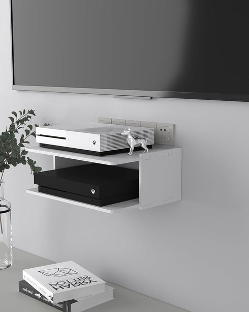Floating Under TV Game Shelf Stand for Xbox Series S/X, Projector/Router/Entertainment Center, Projector Holder