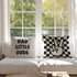 FLDAS 1818 Inch Set 2 Checkered Pillow Covers, Rad Little Dude Preppy Peace Hand Sign Decorative Throw Pillow Covers