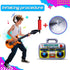 48pcs 80s 90s Inflatable Rock Star Toys, Party Decorations Inflatable Party Props Musical Instrument Blow up Guitar
