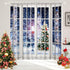 Winter Scenery Window Curtain 2 Panels, 82X84 Inch, Snowflake Christmas Tree Fabric Drapes for Bedroom Living Room