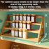 MNADSFKJ -3 CountertopsStorage Spice Rack, Spice Organizer Tier Bamboo Spice Racks, Solution for Spice Storage