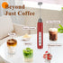 Milk Frother Handheld Rechargeable, Electric Whisk for Coffee, Detachable with 3 Stainless Whisks, No Stand, Red