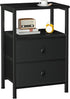 LOAKEKEL Night Stand, Nightstand with 2 Fabric Drawers for Bedroom, Small End