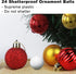 Red & Gold 2.5" Christmas Balls, Shatterproof Hanging Ornaments for Birthday Halloween Holiday Wedding Decorations, Set