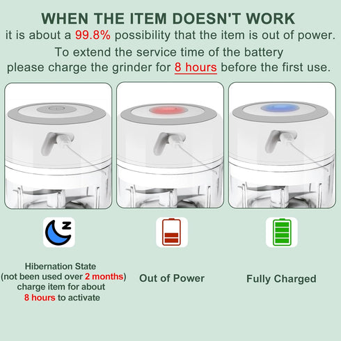 Electric-Herb-Grinder-Large-3.4oz-USB 3.5'' Rechargeable, Powerful Grinder for Dry and Fresh Herbs and Spices, Portable