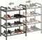 Aniston Expandable Shoe Rack, 17.6"-32" Adjustable Small Shoe Rack, 4 Tier Metal Shoe