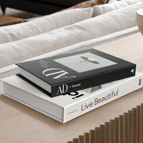 innoicco Set 2 Aesthetic Decorative Books for Home Coffee Table Decor - Fake Books for Living Room Bookshelf Decoration