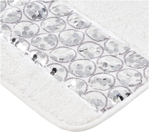 Popular Bath Sinatra Modern Contour Bath Rug - Stylish Luxury Bath Mat for Shower - Unique Design - White