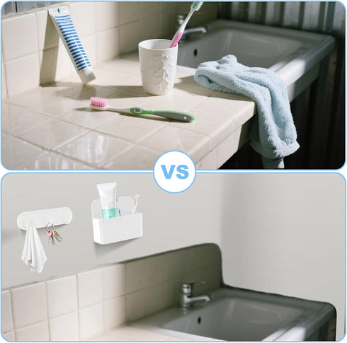 CTTZCKJ 2025- Magnetic Wall-Mounted Toothbrush Holder with Magnetic Hooks for Cruise Cruise Ship Essentials No Drilling