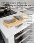 Large In-Drawer Plastic Knife Block: 11 Slot Empty Knife Holder for Kitchen Drawers, Cutlery Tray Organizer
