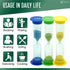 Sand Timer for Kids, Set of 3 Small Colorful Hourglass Clocks, 1Min 2Min 5Min for Classroom & Home