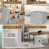 330 lbs 17x13x13in, BelugaHelper Folding Storage Ottoman. Foot Rest Stool with Thicker Foam Padded Seat. Leather