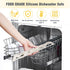 Tomorotec Compact Silicone-Coated Triangle Dish Drying Rack for Sink Corner - Foldable Stainless Steel Over-The-Sink